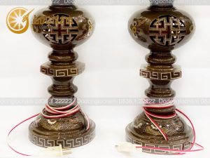 Đèn thờ bằng đồng vàng hun đặt trên ban thờ (Mẫu 09)