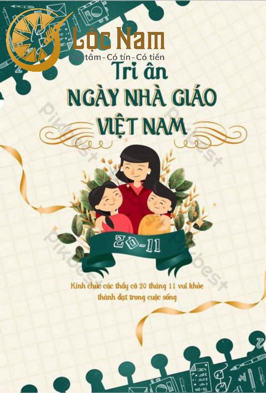Thiệp cảm ơn, chúc mừng ngày nhà giáo Việt Nam